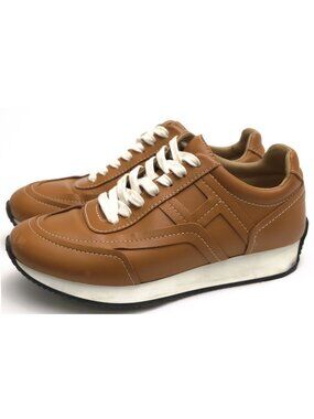 Hermes Sneakers Low-Cut Leather Brown